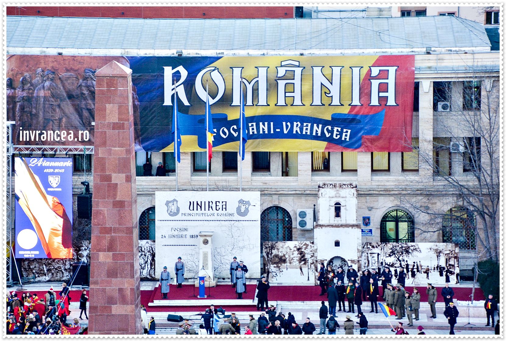 Manifestările organizate pe 24 ianuarie 2018 în Piața Unirii din municipiul Focșani