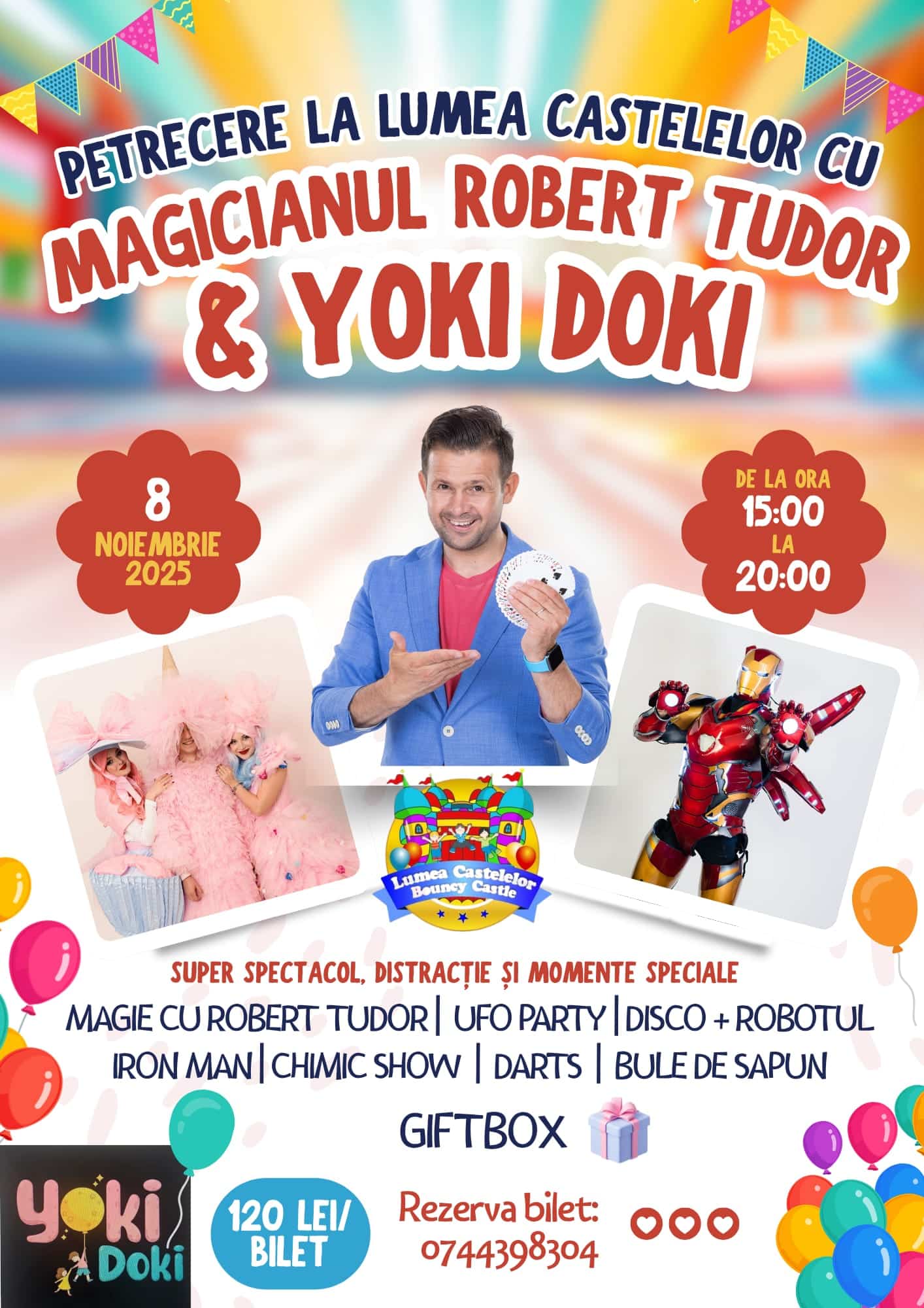 Petrecere magică cu magicianul Robert Tudor și YokiDoki în Focșani pe 8 noiembrie