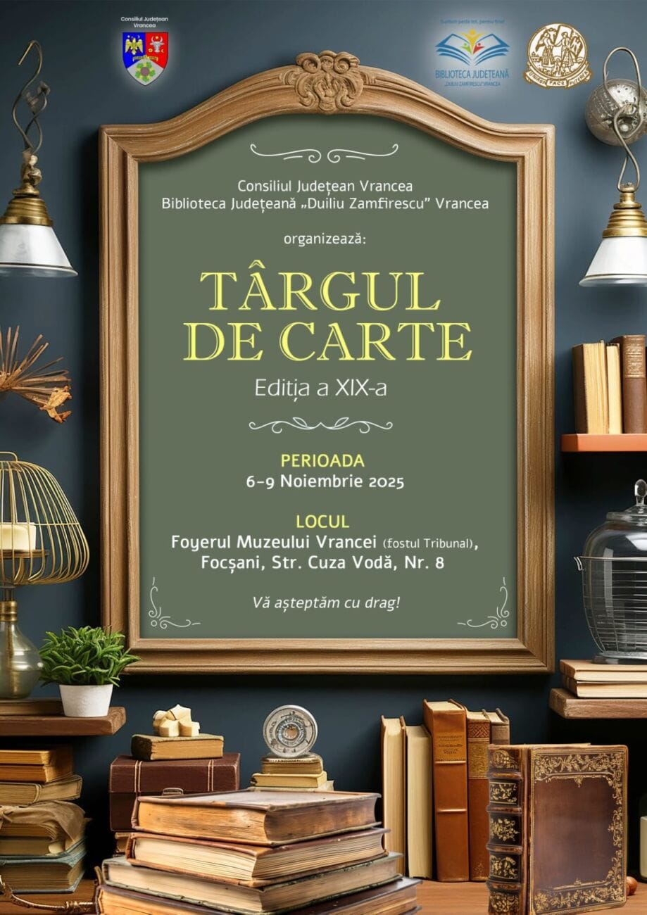 Târgul de Carte de la Focșani, la ediția a XIX-a, 2025